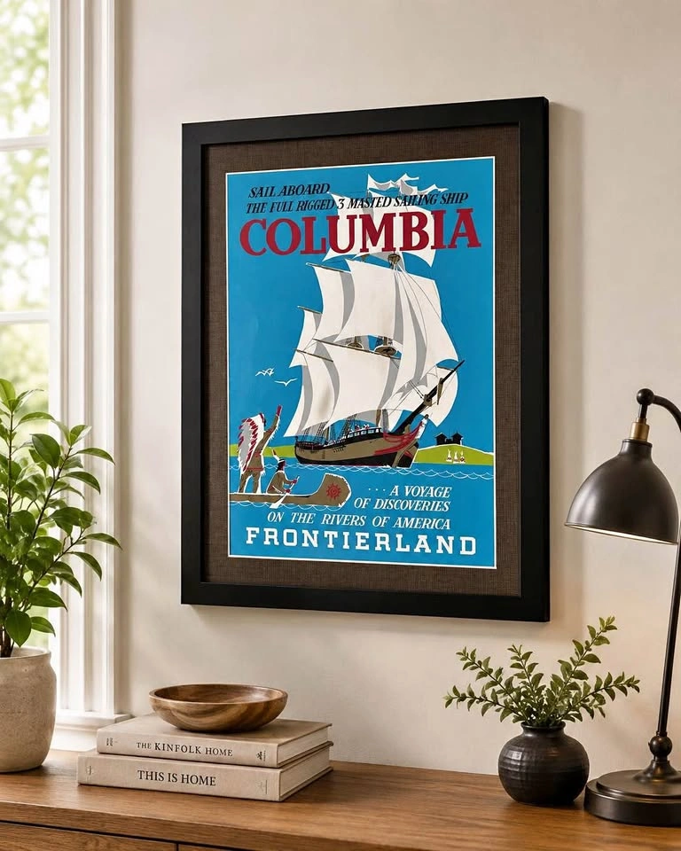 Official Disney “Sailing Ship Columbia” Framed Print