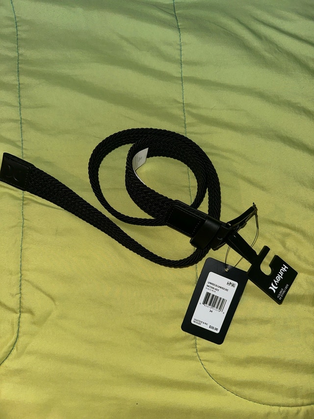 Hurley unisex black belt size 30 - photo 2