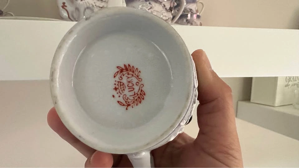 Vintage Lucky Dragon Tea Set – Hand Painted Porcelain 15 Piece S - photo 3
