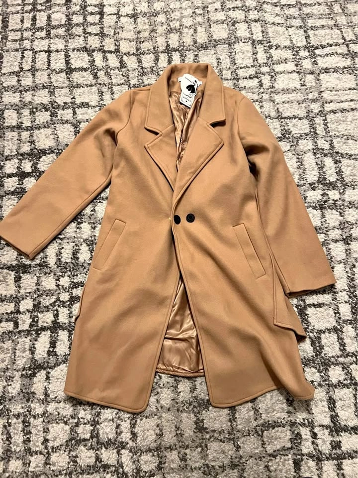 New Women’s Long Fleece Trenchcoat (Small/Medium)