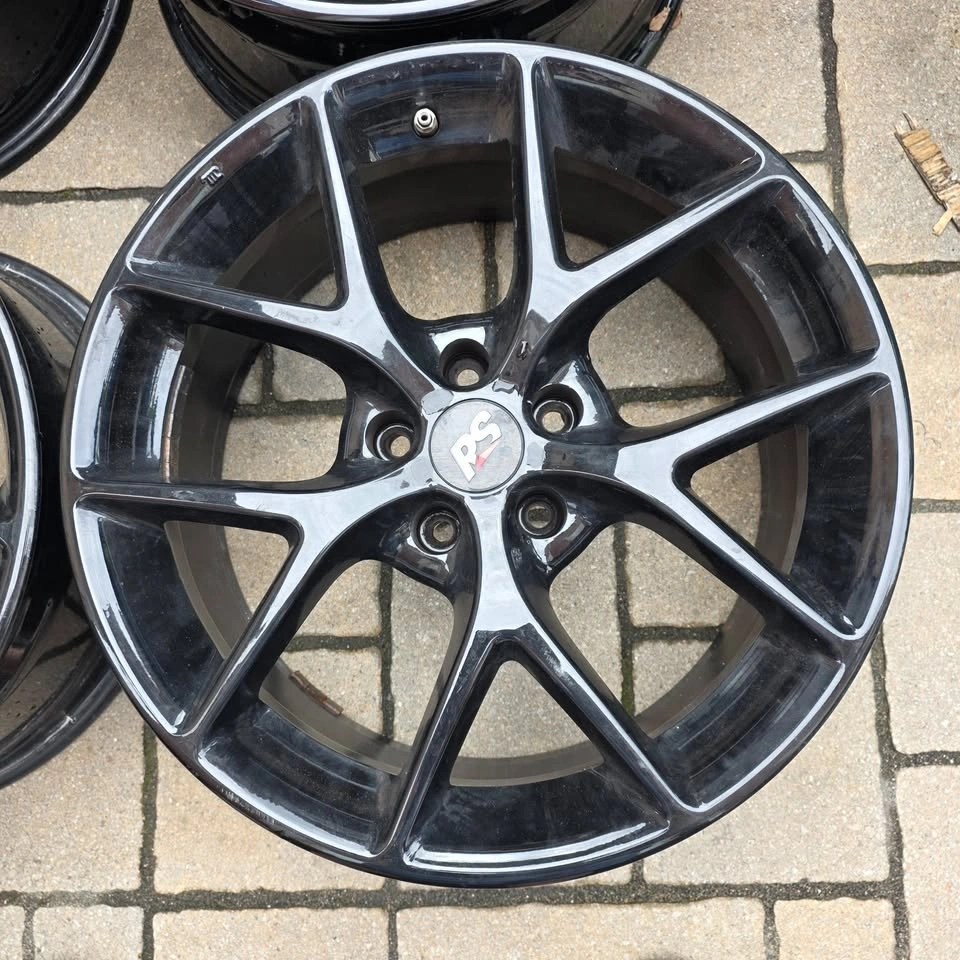 18 inch RS DBR black alloy rims with tpms sensors 5x112 - photo 3