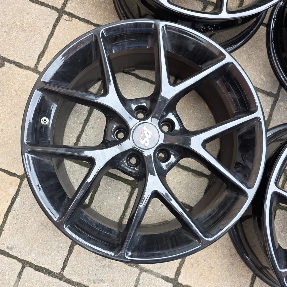 18 inch RS DBR black alloy rims with tpms sensors 5x112 - photo 5