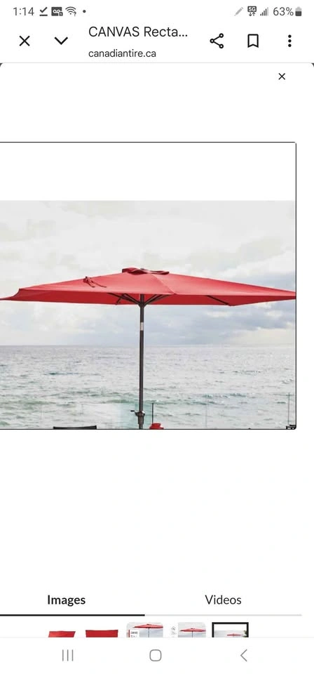BILEK 6 x 9ft Rectangular Outdoor Patio Umbrella - photo 4