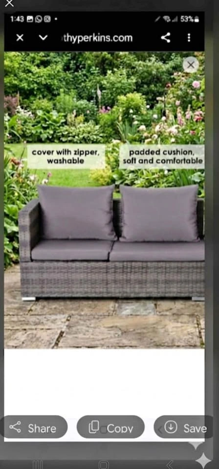 2 pieces of patio furniture