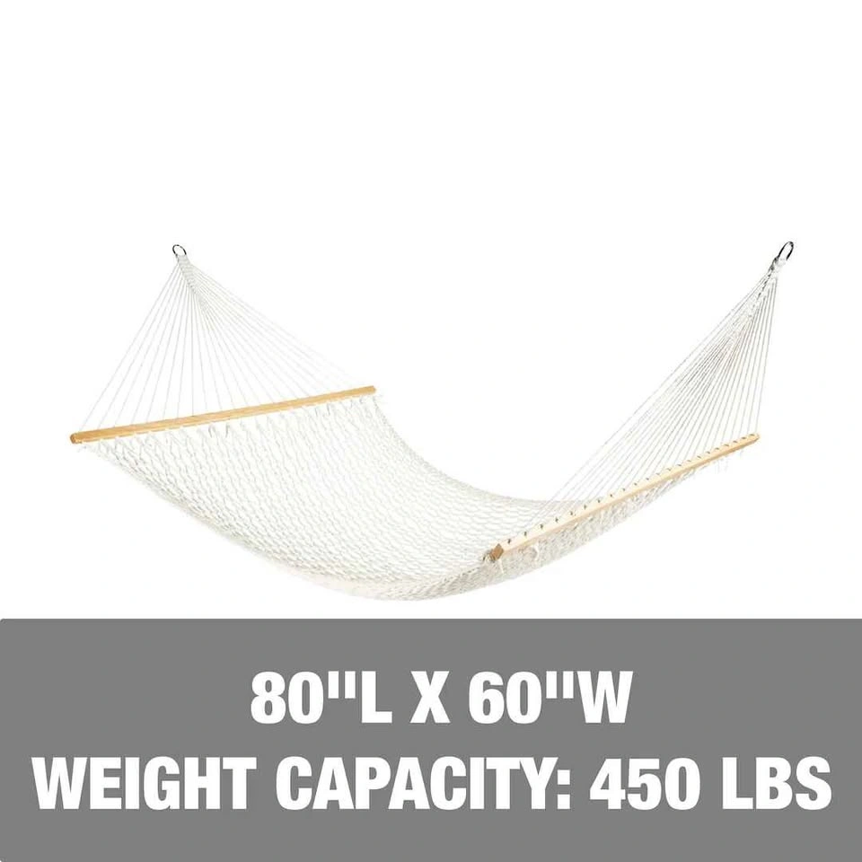 Cotton Rope Spreader Bar Hammock - Natural - photo 2
