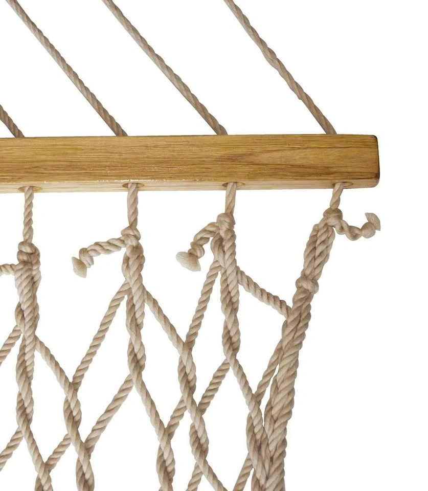 Cotton Rope Spreader Bar Hammock - Natural - photo 4