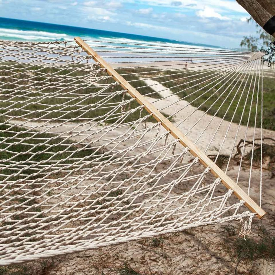 Cotton Rope Spreader Bar Hammock - Natural - photo 5