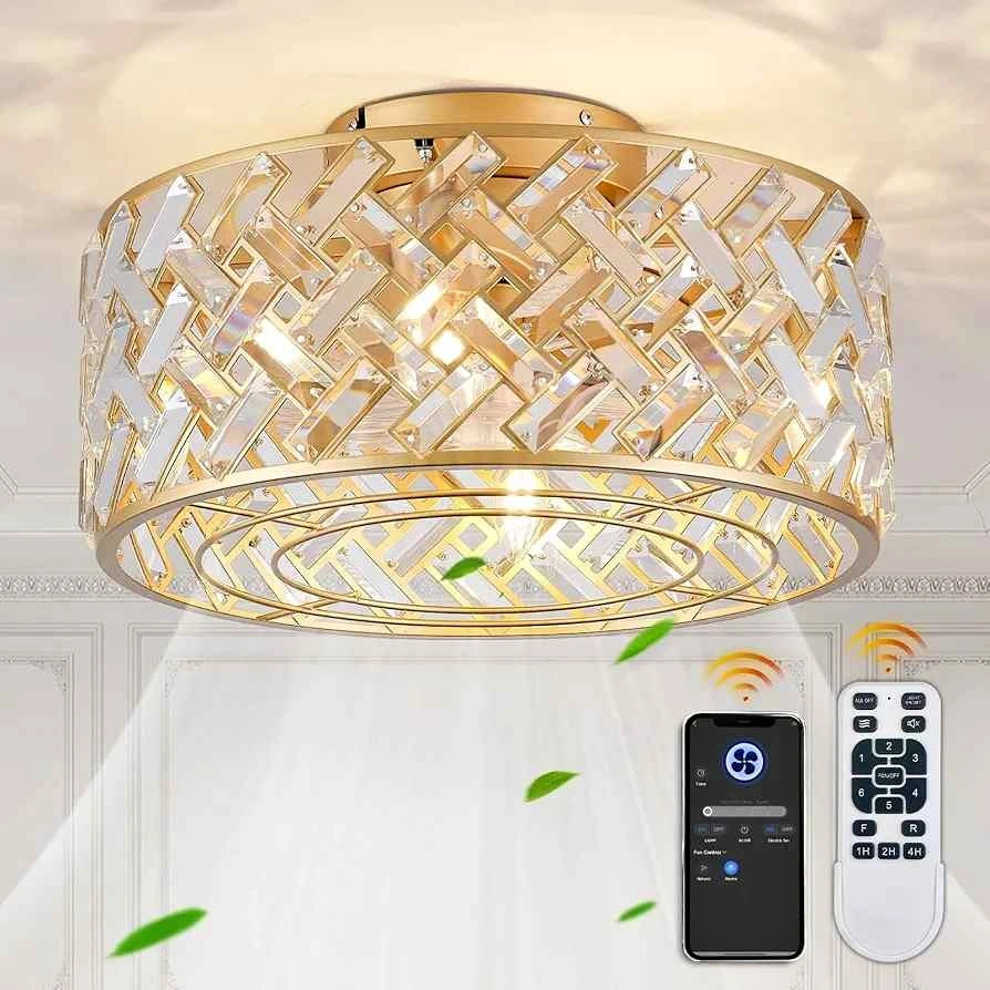 18 Inch Caged Ceiling Fan with Lights and Remote