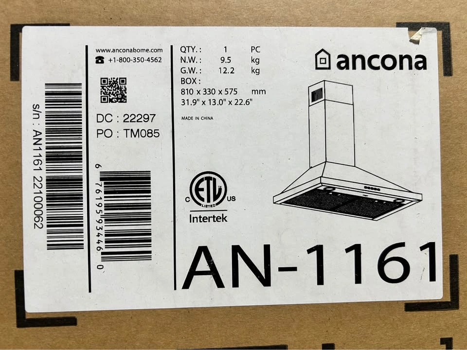 Ancona AN-1161 Range Hood - photo 2