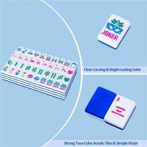 Jongyance American Mahjong Tile Set (Blue) - 160 Tiles - photo 4