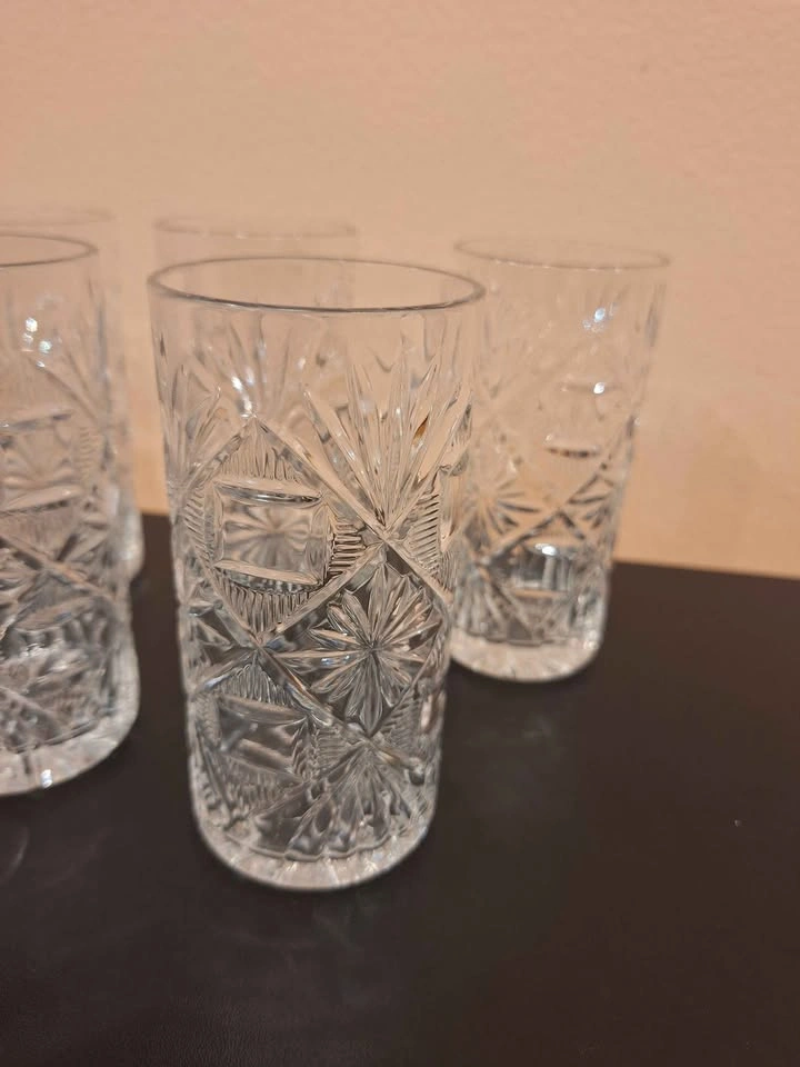 Set of 11 Cut Glass Tumblers beautiful - photo 3