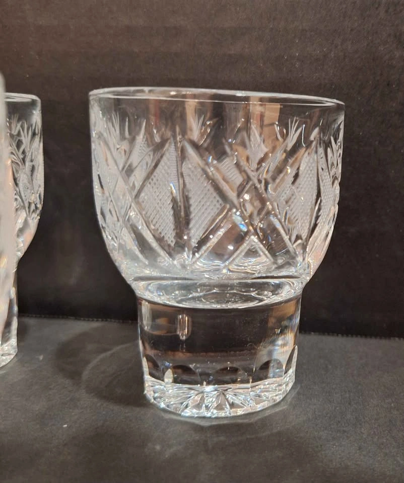 Lot of 5 brilliant Cut Crystal glass soft boiled egg cups Cordia - photo 4