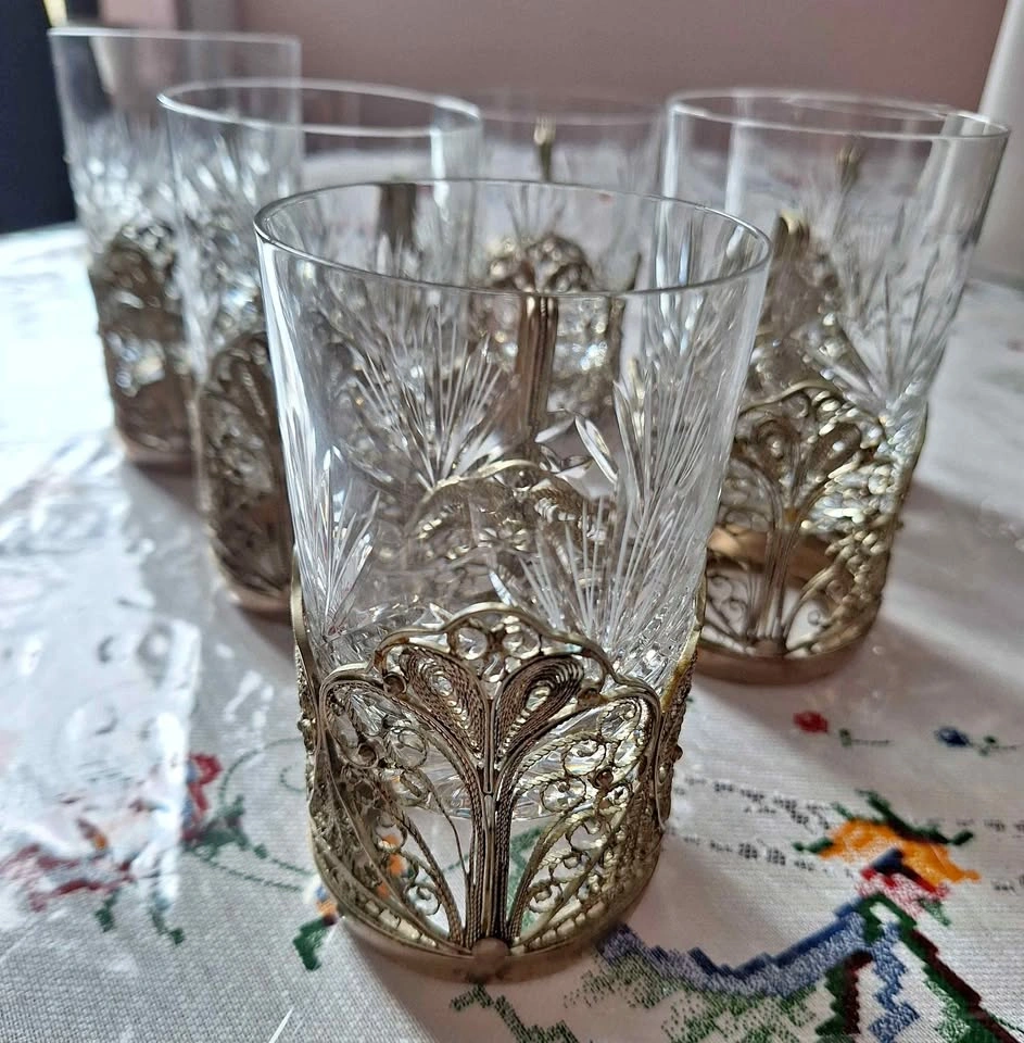 USSR Filigree Cup Holder Yuvelir