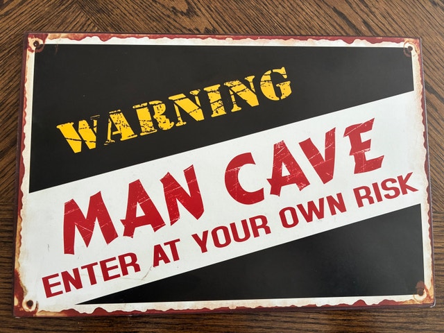 Man Cave metal sign