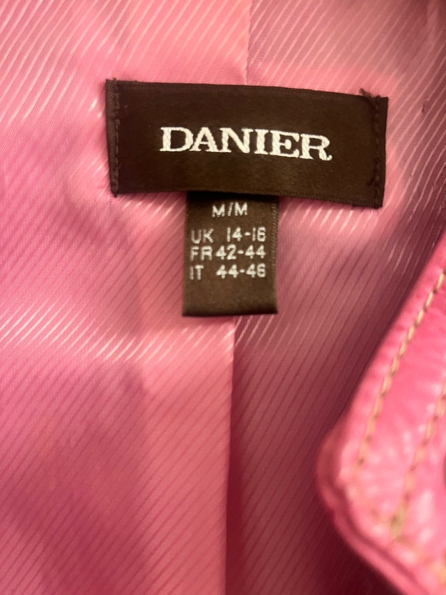 Pink Leather Jacket - Medium - photo 3