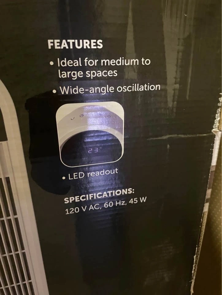 46" (117 cm) Oscillating Tower Fan - photo 3