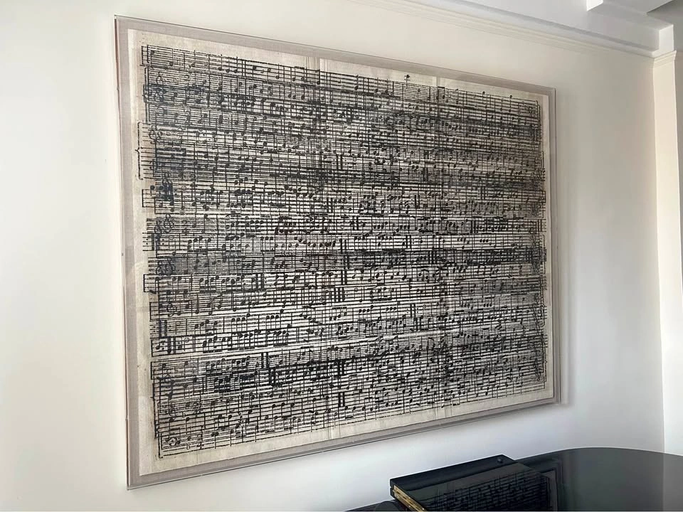 Sheet Music on Parchment Wall Art