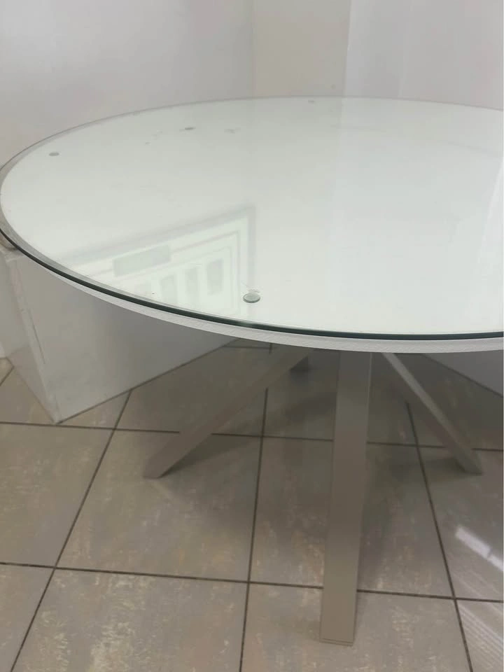 Glass Top Table with Metal Legs - photo 3