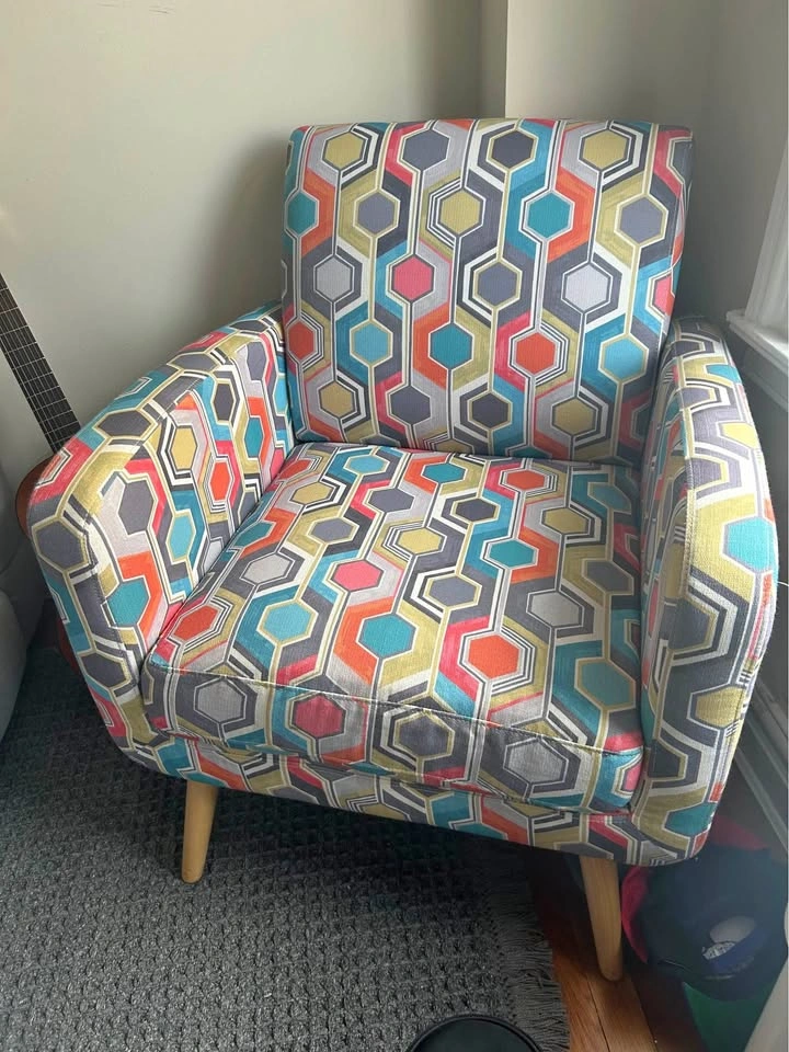 Colorful Geometric Arm Chair