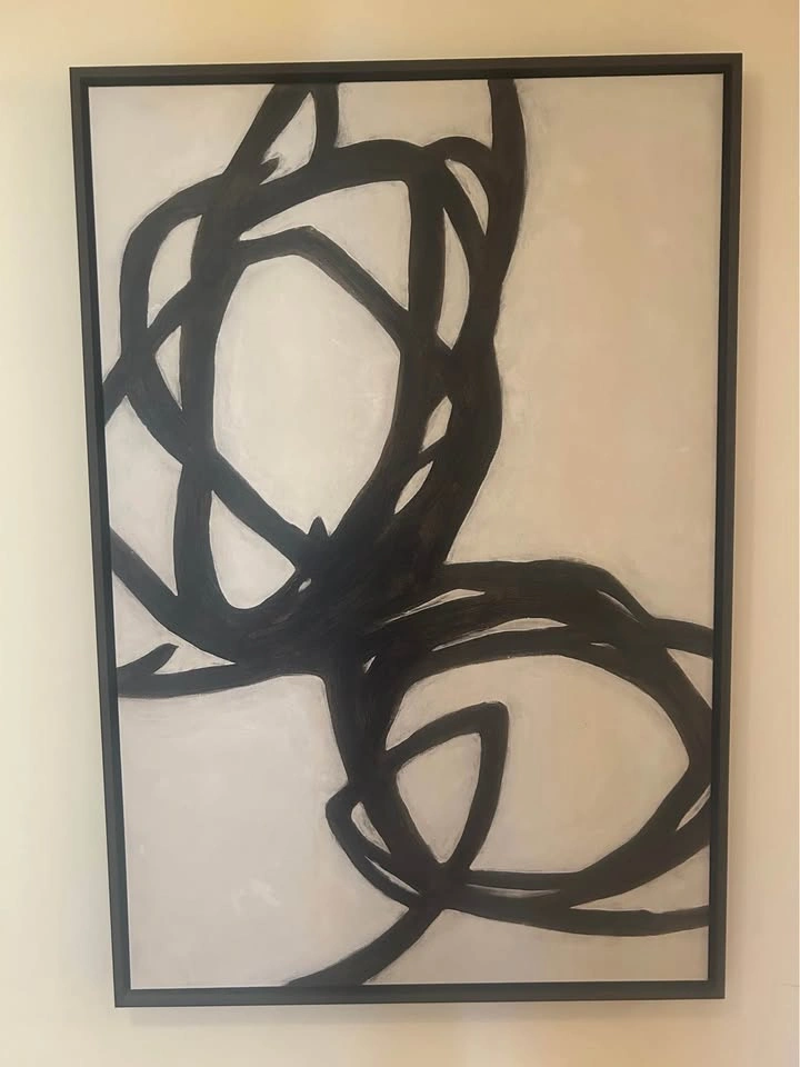 Black and White Abstract Wall Art - photo 2