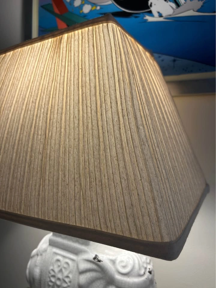 Ceramic Elephant Lamps with Pleated Shades (set of 2) - photo 5