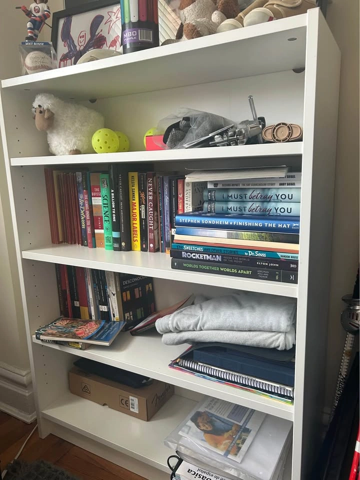 Crate and Barrel White Wooden Book Shelf - photo 2