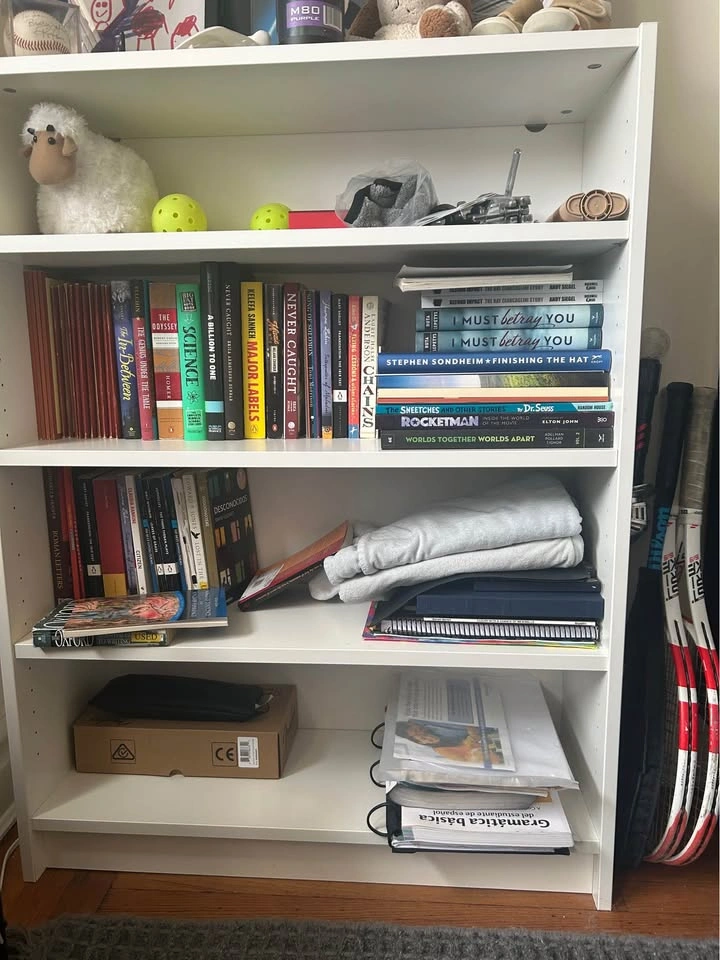 Crate and Barrel White Wooden Book Shelf - photo 3