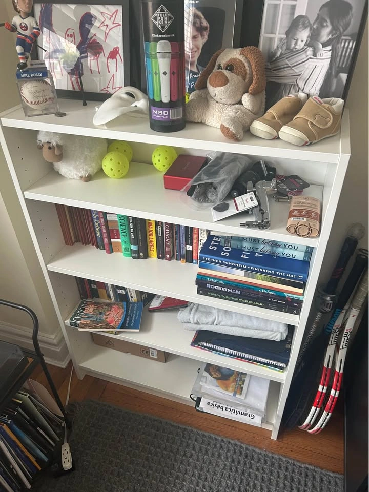 Crate and Barrel White Wooden Book Shelf - photo 4