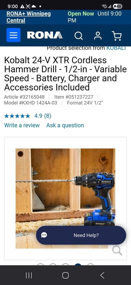 Kobalt XTR 24V 1/2-inch Brushless Cordless Hammer Drill/Driver K - photo 2