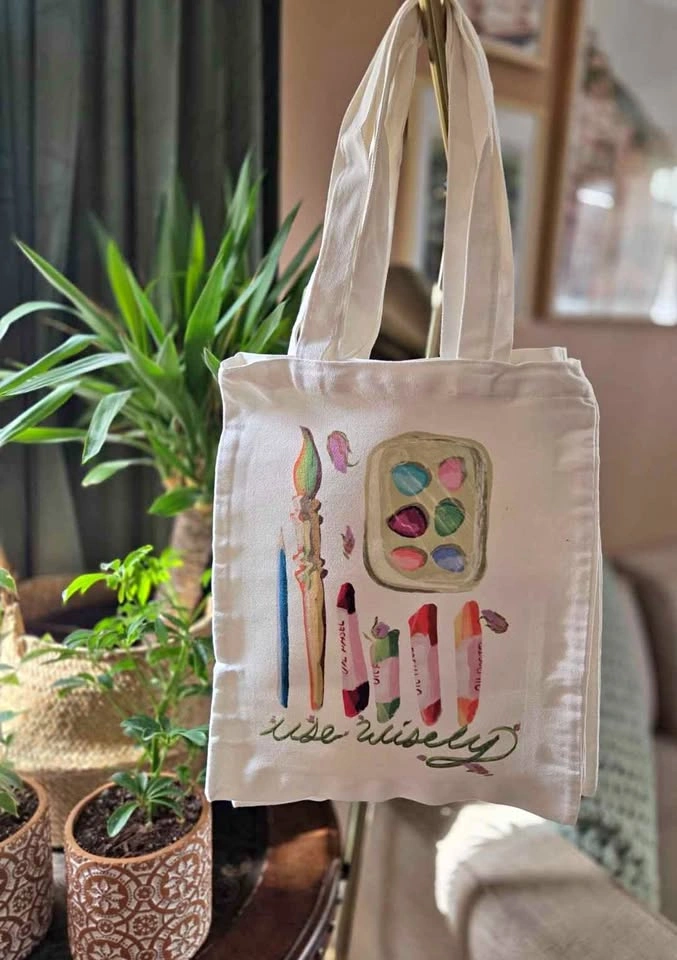 Hand-painted Canvas Tote Bags - Multiple Designs