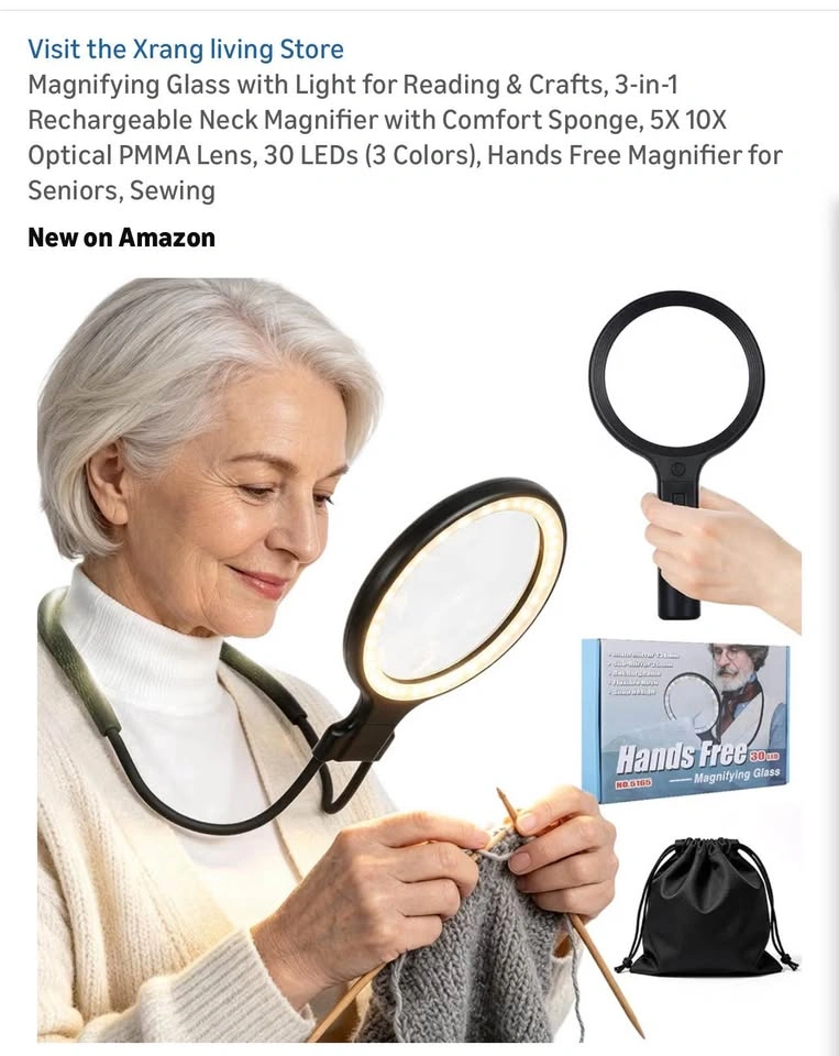 Hands free magnifying glass + ring light - photo 2