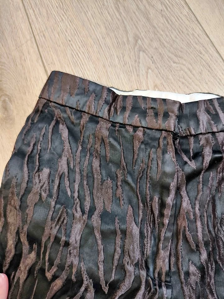 Brown and black pants