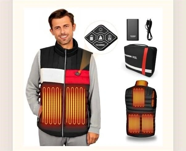 TKVOAOX Men's Heated Vest with 7.4V Battery Pack