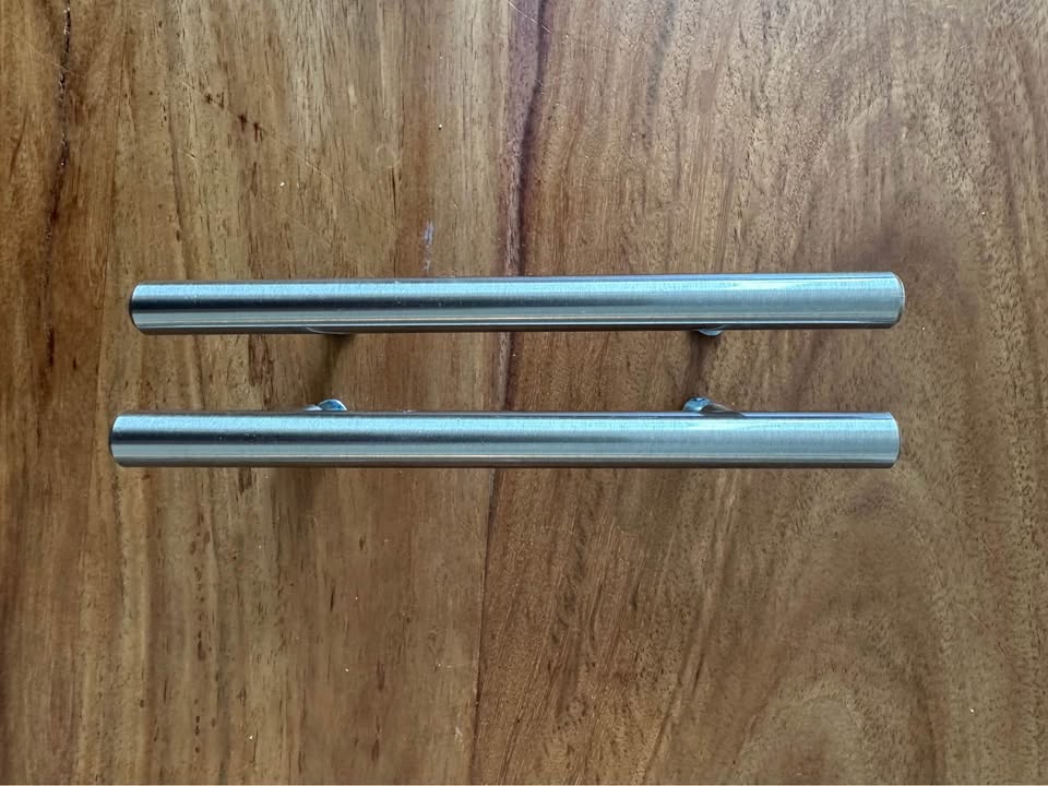 Stainless Steel T-Bar Cabinet Pulls — Brushed Nickel (lot of 19) - photo 2
