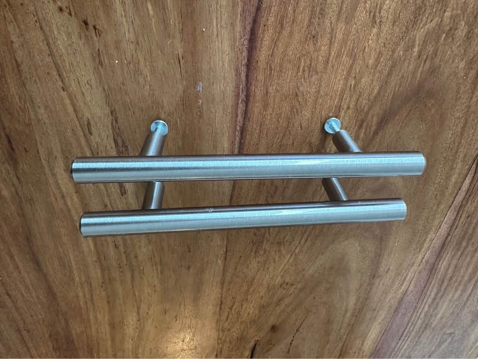 Stainless Steel T-Bar Cabinet Pulls — Brushed Nickel (lot of 19) - photo 4