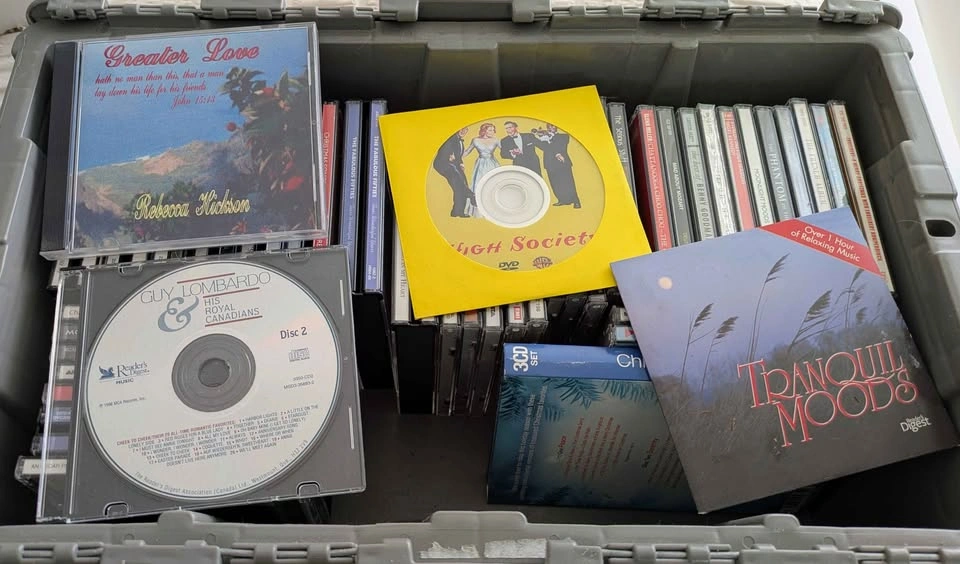 CD Collection and grey crate - photo 3