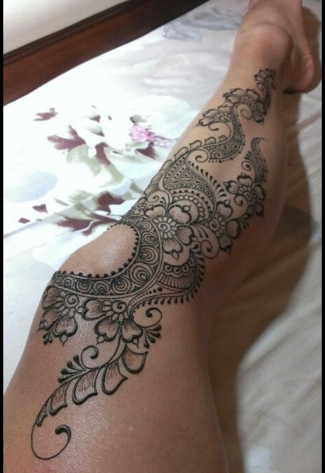 Beach Tattoo Henna Designs