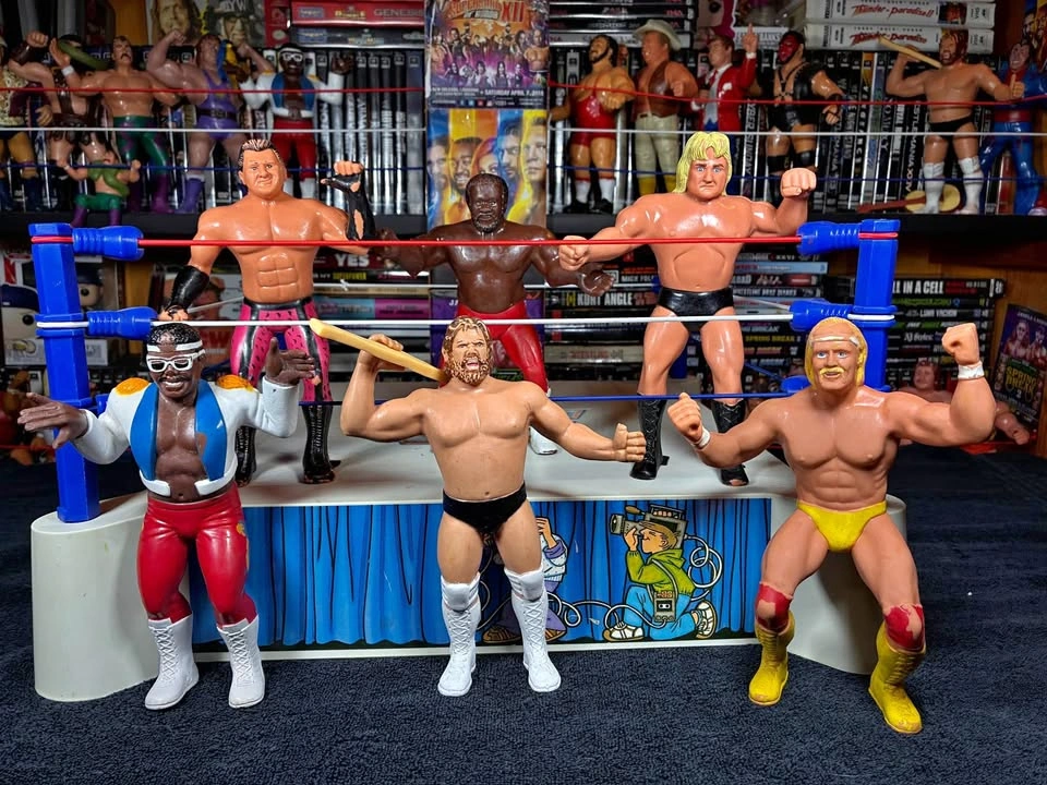 6 WWF / WWE LJN 1980’s 8” Rubber Wrestling Figures - Hacksaw