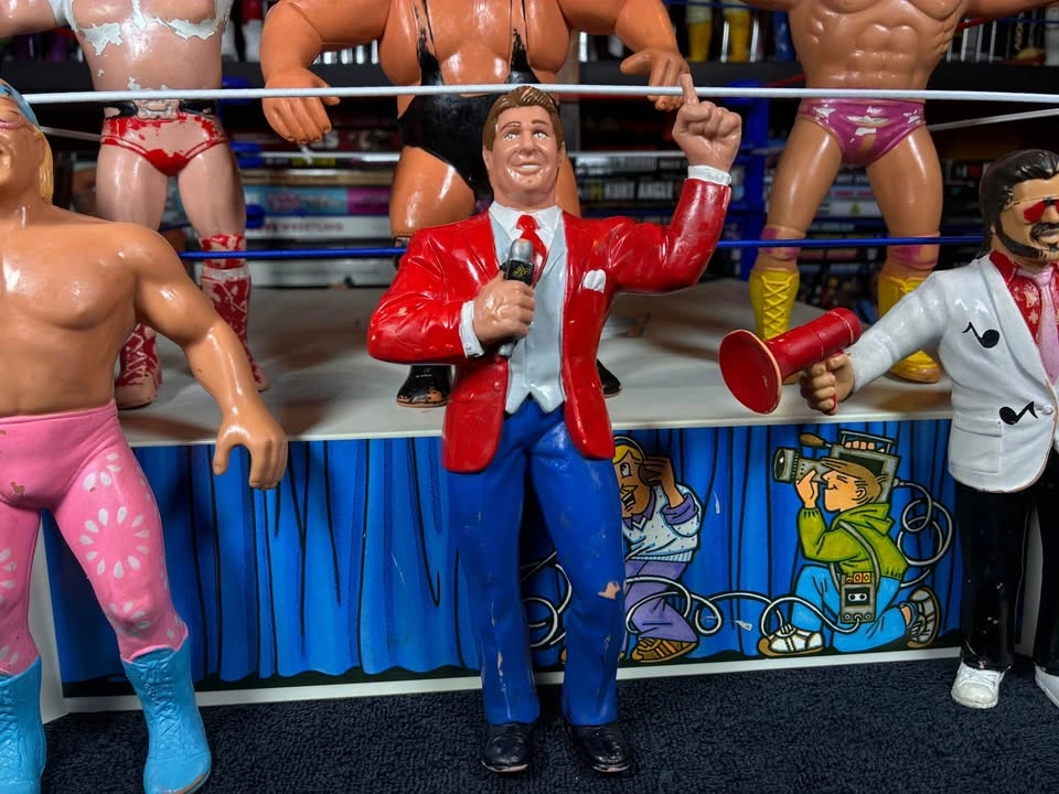 6 WWF / WWE LJN 1980’s 8” Rubber Wrestling Figures - Vince McMah - photo 3