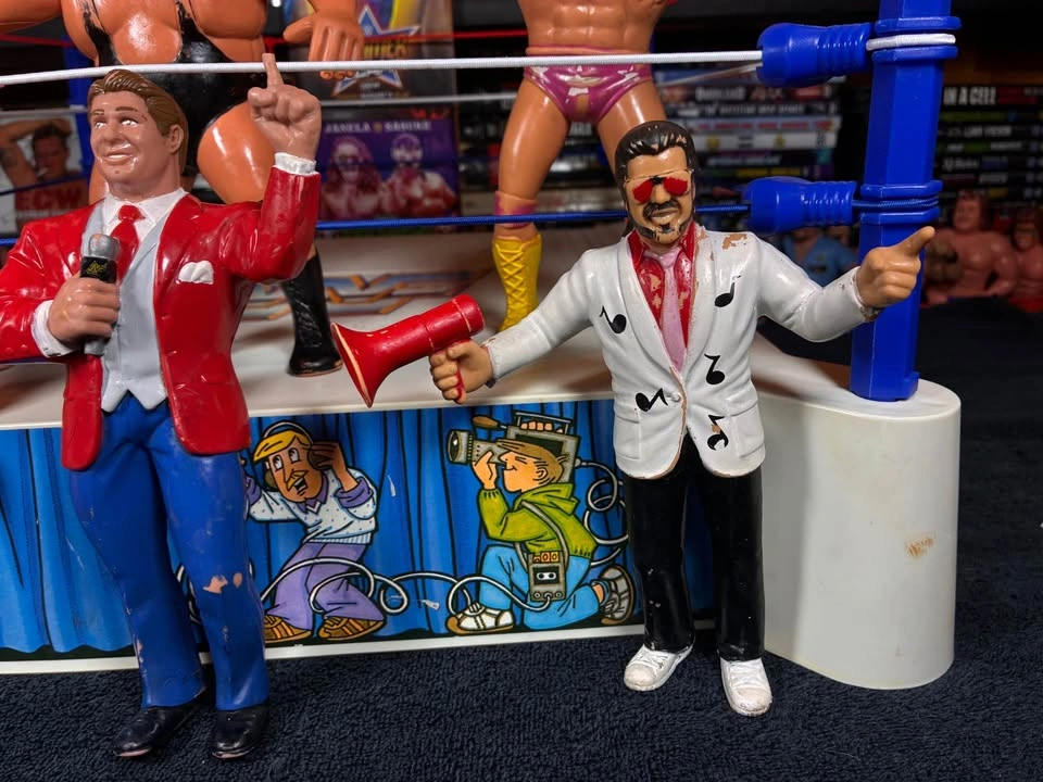 6 WWF / WWE LJN 1980’s 8” Rubber Wrestling Figures - Vince McMah - photo 4