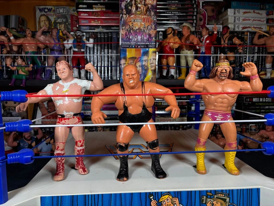 6 WWF / WWE LJN 1980’s 8” Rubber Wrestling Figures - Vince McMah - photo 5