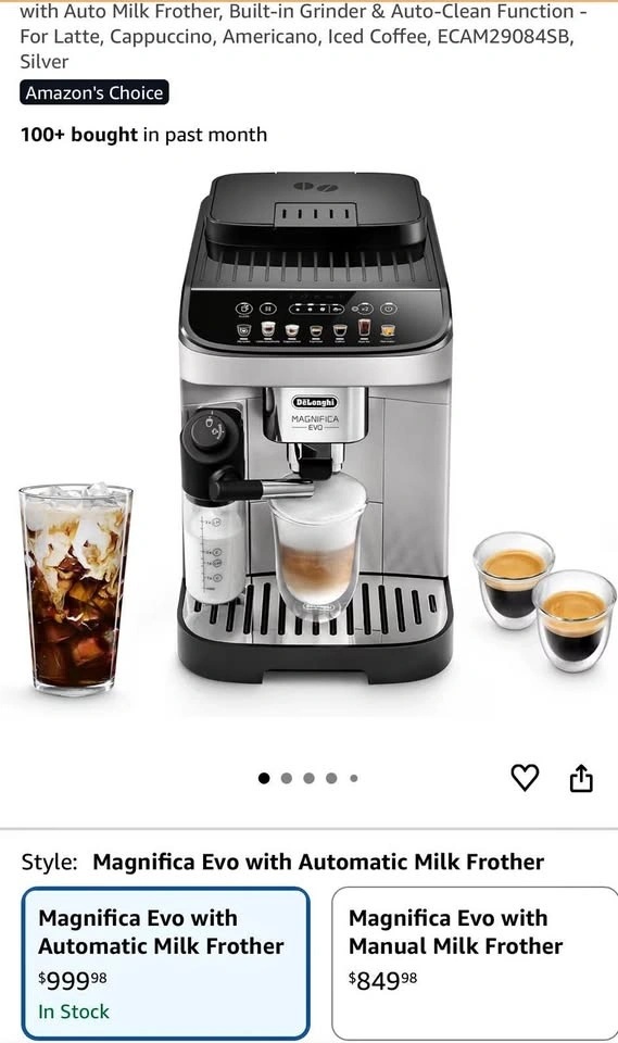 DeLonghi Magnifica Evo coffee machine