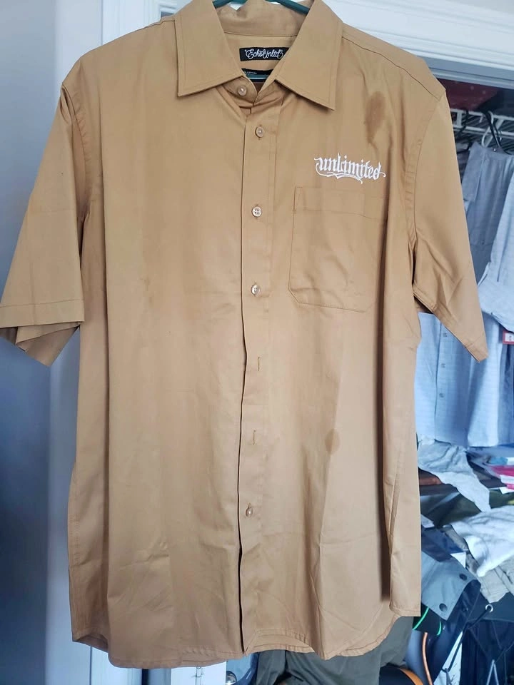 Ecko Unltd Large Work Short Sleeve Button Up Shirt