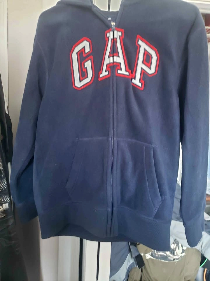 GapKids navy blue GAP logo full-zip Fleece hoodie XXL (14-16)