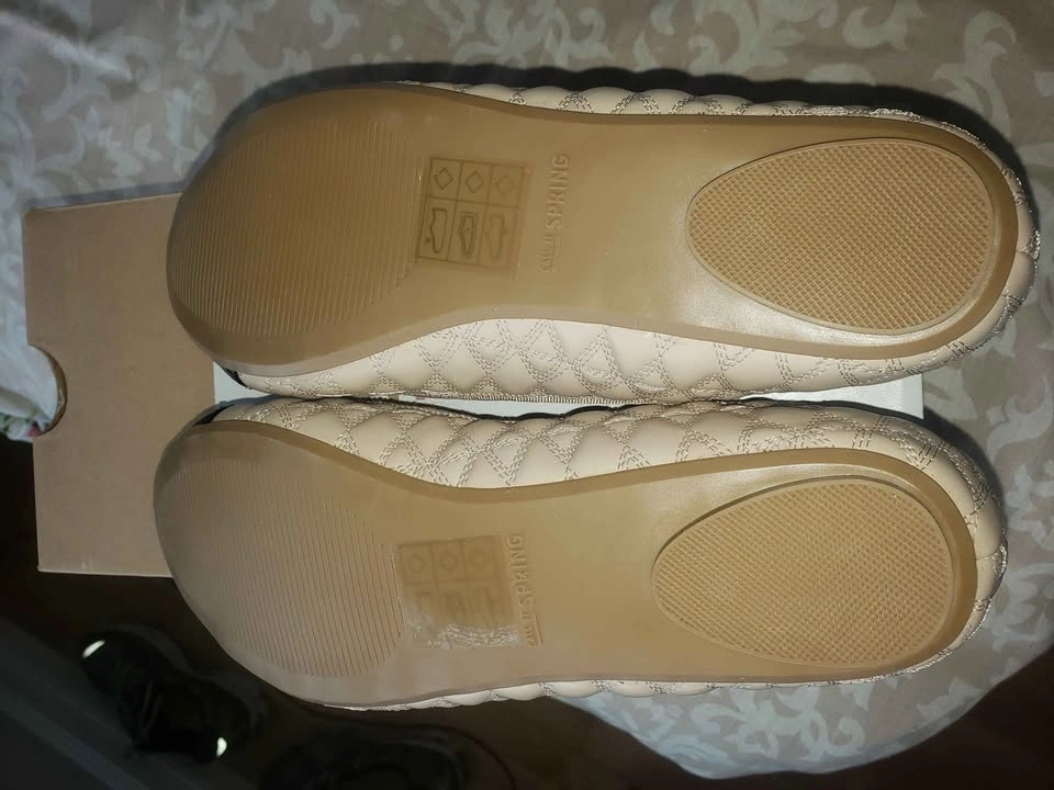 Call It Spring Nude Black Quilted Cap Toe Ballet Flats US 7 - photo 4