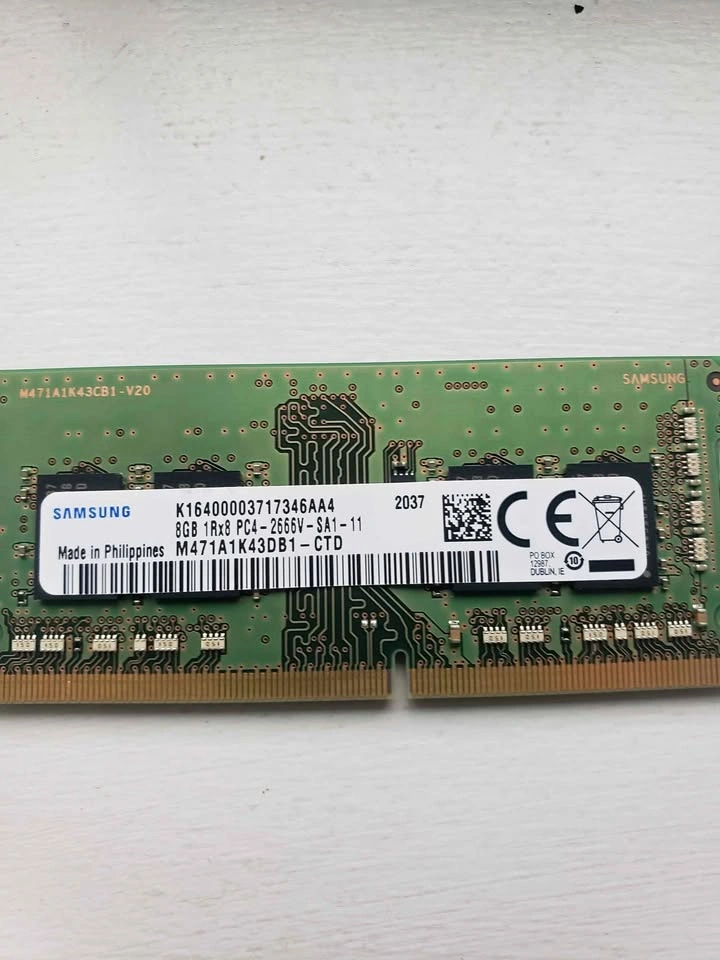 Samsung 8GB DDR4 2666MHz SODIMM Laptop RAM M471A1K43DB1
