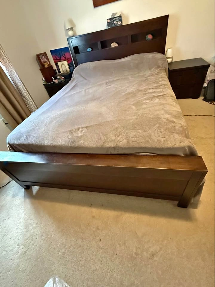 FREE Queen size bed frame, headboard, and two side tables
