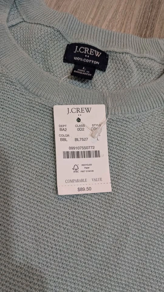 New J. Crew Light Blue Sweater - Size Large - photo 2