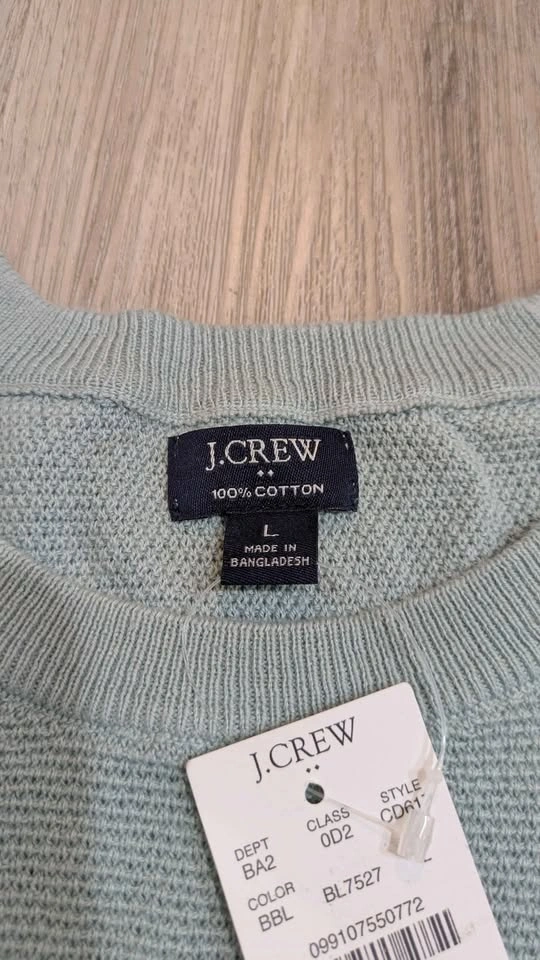 New J. Crew Light Blue Sweater - Size Large - photo 3