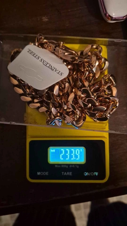 316L Stainless Steel 30-inch Cuban Chain 14mm Wide 233.9g - photo 2
